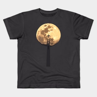 plane and moon Kids T-Shirt